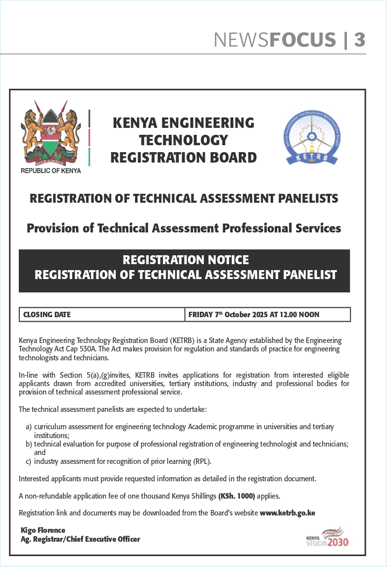 REGISTRATION OF TECHNICAL ASSESSMENT PANELIST