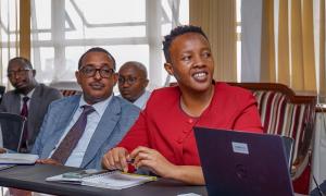STATE DEPARTMENT FOR ROADS LEAD BY PS AND OTHER STAFF IN A MEETING WITH WORLD BANK-INDEPENDENT EVALUATION GROUP MISSION TO KENYA