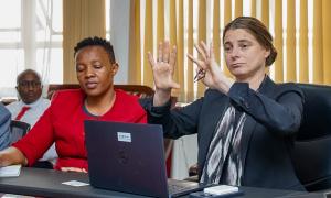 STATE DEPARTMENT FOR ROADS LEAD BY PS AND OTHER STAFF IN A MEETING WITH WORLD BANK-INDEPENDENT EVALUATION GROUP MISSION TO KENYA